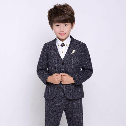Boys Formal Wedding Jacket 4Pcs Tuxedo Suit - Kids Shop Mad Fly Essentials