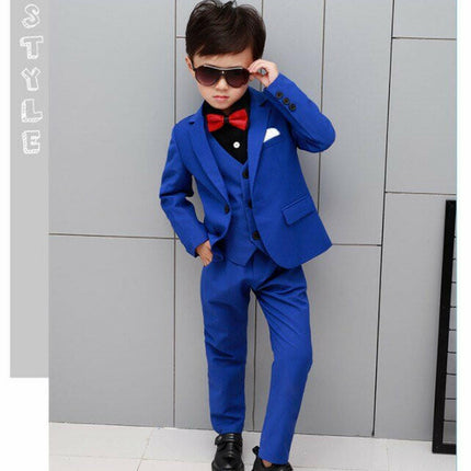 Boys Formal Wedding Jacket 4Pcs Tuxedo Suit - Kids Shop Mad Fly Essentials