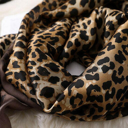 Women Winter Leopard Silk Shawls Wraps - Women's Shop Mad Fly Essentials
