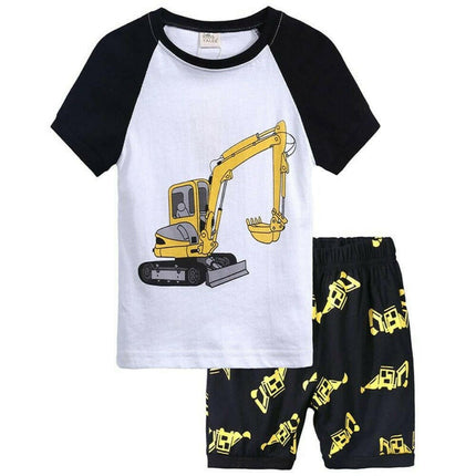 Boy Construction Bulldozer Sleepwear Sets - Kids Shop Mad Fly Essentials