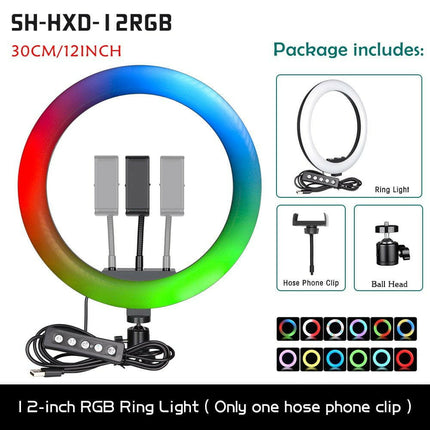 SH Super Deals Universal LED RGB Selfie Ring Lamp