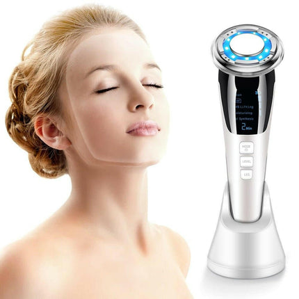 EMS LED Photon Therapy Ultrasonic Vibration Face Lifting Massager - Beauty & Health Mad Fly Essentials
