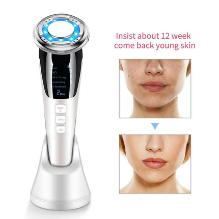 EMS LED Photon Therapy Ultrasonic Vibration Face Lifting Massager - Beauty & Health Mad Fly Essentials