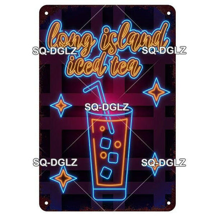 SQ-DGLZ Home & Garden 10910 / 20x30cm Vintage Neon Coffee Mojito Pub Bar Novelty Sign