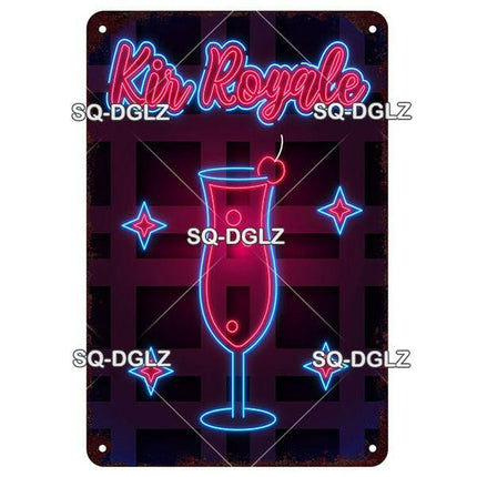 SQ-DGLZ Home & Garden 10923 / 20x30cm Vintage Neon Coffee Mojito Pub Bar Novelty Sign