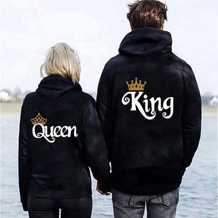 Men KING Poker Matching Couple Hoodies - Men's Fashion Mad Fly Essentials
