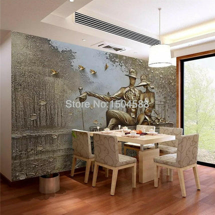 Wall Essentials Home & Garden Custom 3D Modern Lovers Abstract Art (1 ㎡) Wallpaper