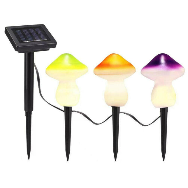 Warm like home Lighting & Bulbs Colorful / 1Pcs Outdoor Solar LED Garden Mushroom Light String Lawn Lamp