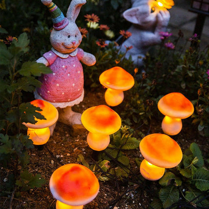 Warm like home Lighting & Bulbs Outdoor Solar LED Garden Mushroom Light String Lawn Lamp