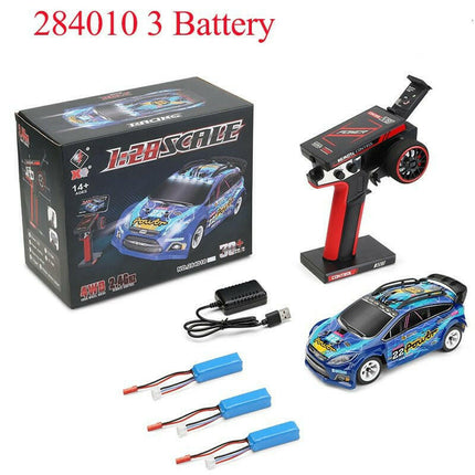 WLToys Kids Shop 284010 3 batteries K989 Upgraded Road Drift 4WD RC Cars With Led Lights