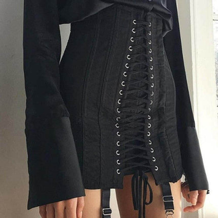 Women Gothic Patchwork Mini Skirt - Mad Fly Essentials