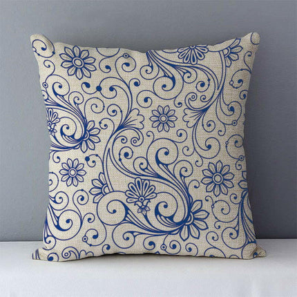 YOUNMLEY Home & Garden J6 19 / 450mm*450mm Crazy Geometric Linen Decorative Pillowcase